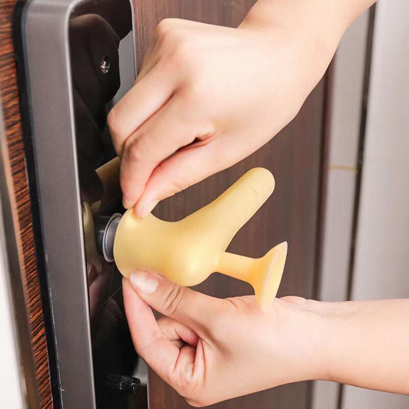 Silikoninis durelių rankenos apsauginis dangtelis, apsaugantis nuo susidūrimo kūdikių durų rankenos apsauginis dangtelis be triukšmo siurbimo N1k4