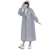 Pelerine de ploaie lungi pentru adulți EVA, impermeabilă, impermeabilă, pentru bărbați, femei, de călătorie, cu glugă, port, poncho de ploaie pentru pescuit, camping