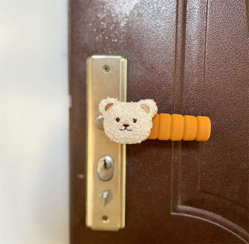 Bear Door Handle Cover Anti Bump and Anti Static Cute Door Protector Door Protector Decoration of Furniture