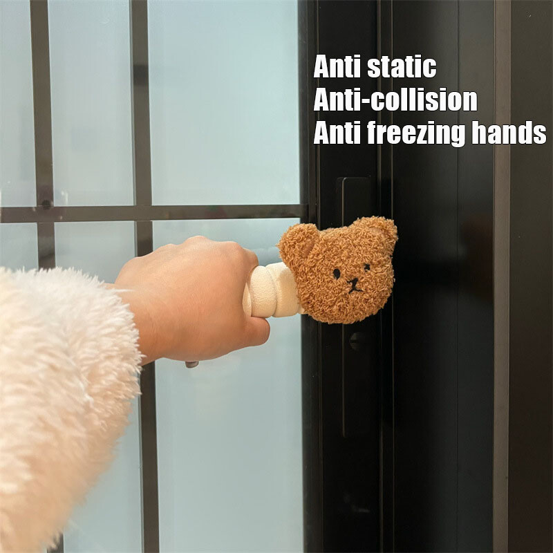 Bear Door Handle Cover Anti Bump and Anti Static Cute Door Protector Door Protector Decoration of Furniture