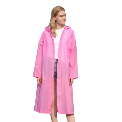 1tk Täiskasvanute vihmamantel EVA Unisex vihmamantel paksendatud veekindel vihmamantel Naiste meeste must matka veekindel vihmariiete ülikond 145*68cm