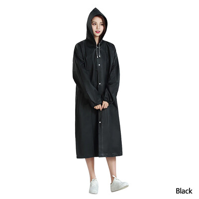 Moodne EVA laste täiskasvanute vihmamantel, lastele täiskasvanutele mõeldud paksendatud veekindel vihmamantel tüdrukule poisile õues matkamiseks reisimiseks korduvkasutatav vihmajope