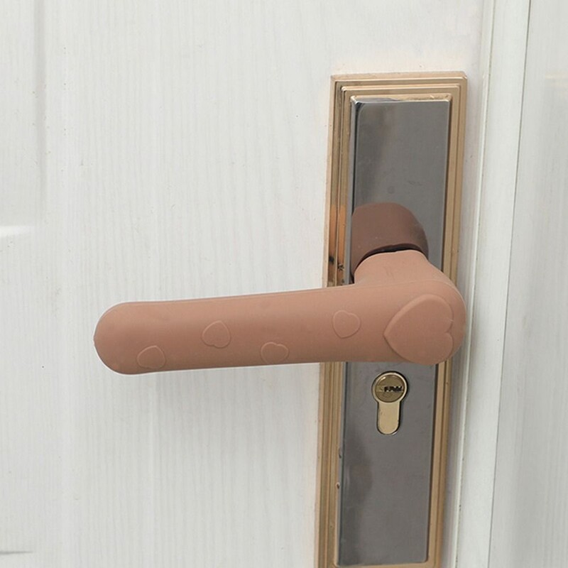 13,5 cm nuo susidūrimo durų rankenos dangtelis Silikoninis antistatinis durų rankenos dangtis Tylus neslystantis vaikų saugos durų apsauginis dangtelis