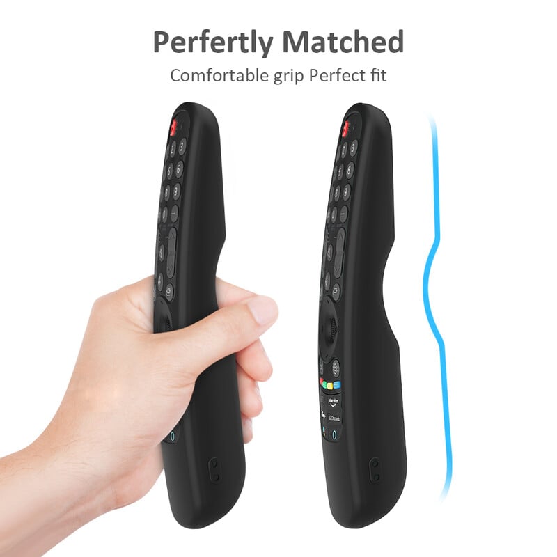 AN-MR21GA kaugjuhtimispuldi silikoonist kaitsekate LG Smart TV jaoks AN-MR21/MR21GC Põrutuskindel pestav kaugjuhtimispuldi pehme ümbris