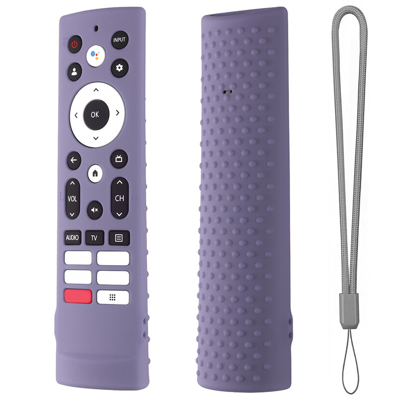 Kaugjuhtimispuldi ümbris libisemisvastane kaitseümbris Põrutuskindel teleri kaugjuhtimispuldi kate koos eemaldatava kaelapaelaga Hisense Voice Remote ERF3V90H jaoks