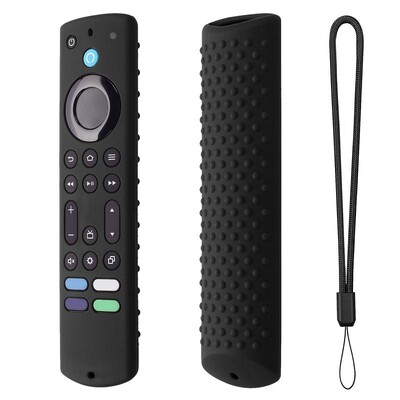 2023-as Amazon Fire TV Stick 4k Max távirányítóhoz, szilikon ütésálló cseretokhoz, ütésálló héjhoz, zsinórral