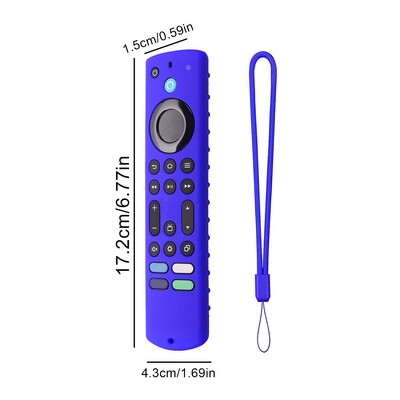 2023. aasta Amazon Fire TV Stick 4k Max kaugjuhtimispuldi silikoonist põrutuskindel asendusümbrise jaoks põrutuskindel kest koos kaelapaelaga