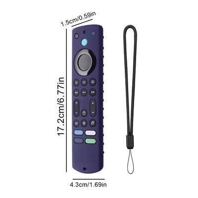 2023. aasta Amazon Fire TV Stick 4k Max kaugjuhtimispuldi silikoonist põrutuskindel asendusümbrise jaoks põrutuskindel kest koos kaelapaelaga
