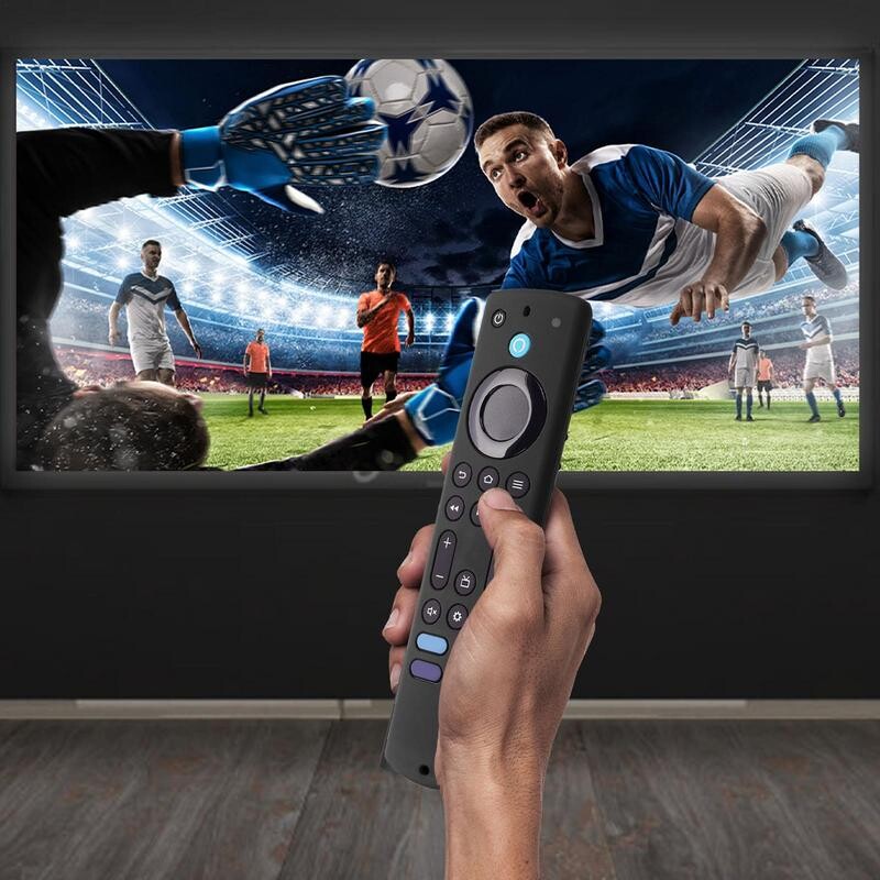 2023. aasta Amazon Fire TV Stick 4k Max kaugjuhtimispuldi silikoonist põrutuskindel asendusümbrise jaoks põrutuskindel kest koos kaelapaelaga