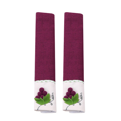 Medvilninis šaldytuvo durelių rankenos dangtis Virtuvės prietaisas Dekoras Šaldytuvas Orkaitė Antiiski apsauga Dviejų durų šaldytuvo durų rankenos dangtis