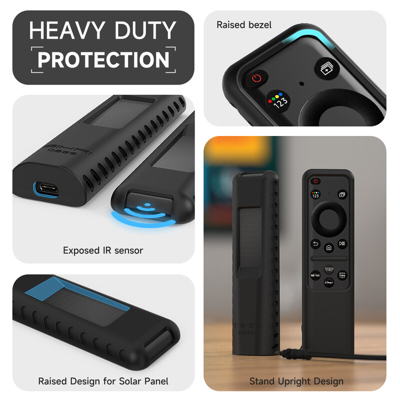 Husă din silicon pentru telecomandă pentru Samsung 2023 TM2360E BN59-01432A TM2361E BN59-01439A Carcasă pentru telecomandă OLED Smart TV cu șnur