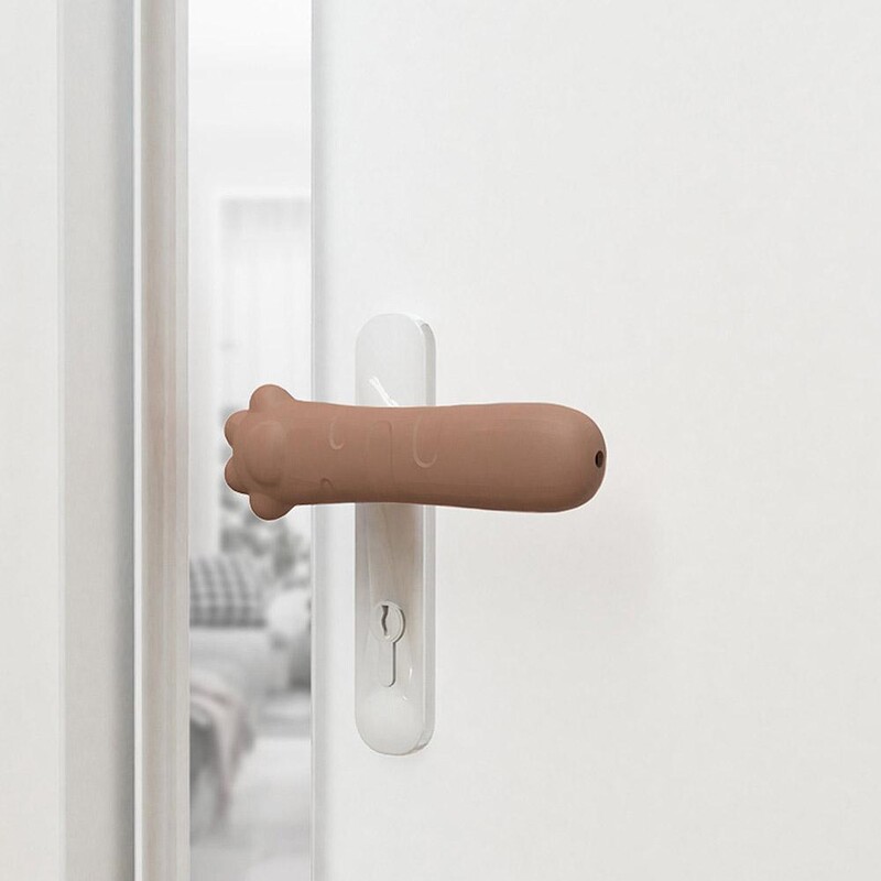 1 vnt. durelių rankenos dangtelis mielas, silikoninės rankenėlės apsauga, durų rankenos dangtelis, antistatinė apsauga, apsauga nuo susidūrimo, sauga vaikams K5U3