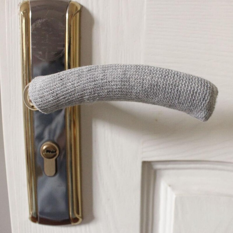 4 vnt. Dvisluoksnis durelių rankenos dangtelis Puikiai atliktas, ekologiškas, šiltas durų rankenos apsauga namams