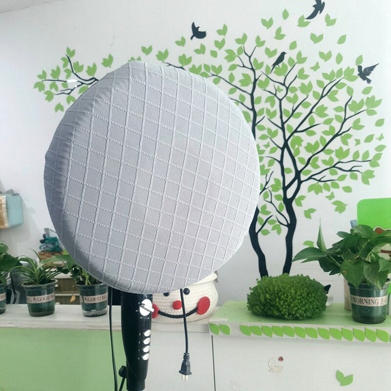 Polüester elastne ventilaatori tolmukate ümmargune pooleldi pakitud ventilaatori kaitseriie elastne küttekeha kate majapidamises hoiuruumi võrgu kate