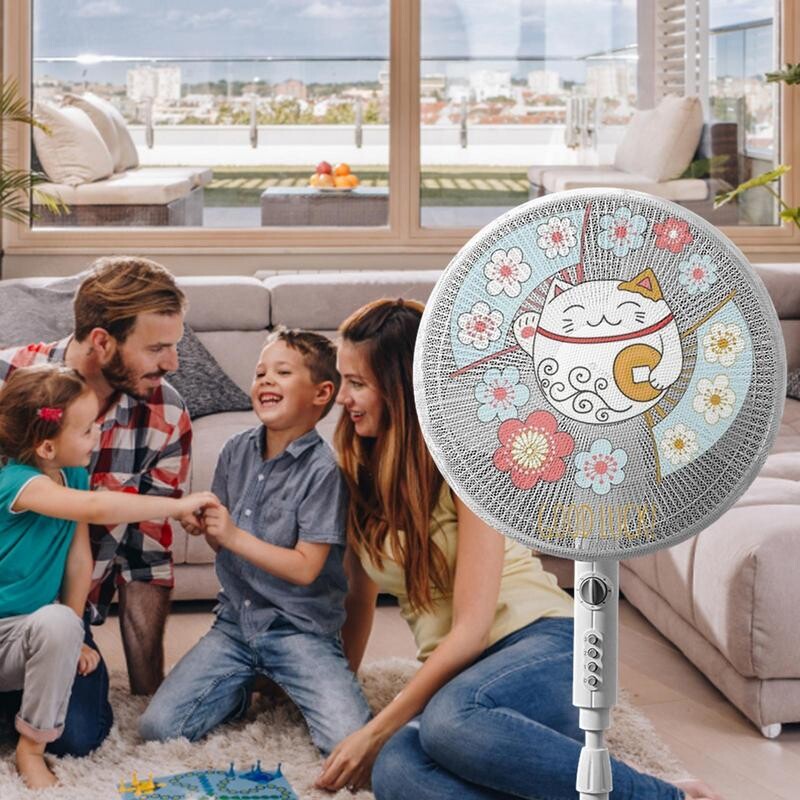 Zaštitni poklopac ventilatora Postolje za crtani film Poklopac za ventilator Poklopac za prašinu Navlaka za ventilator za djecu Mrežasti poklopac za zaštitu prstiju u stojećem ventilatoru