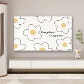 TV ekrano dangtelis LCD apsauga nuo dulkių dangtelis buitinis pakabinamas televizoriaus dangtelis poliesteris elastinis audinys prancūziško kremo vėjo televizoriaus dangtelis