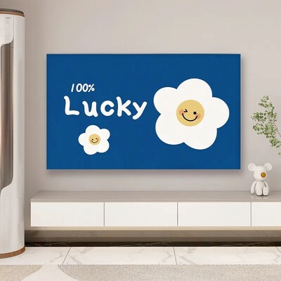 TV ekrano dangtelis LCD apsauga nuo dulkių dangtelis buitinis pakabinamas televizoriaus dangtelis poliesteris elastinis audinys prancūziško kremo vėjo televizoriaus dangtelis