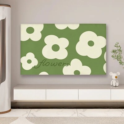 TV ekrano dangtelis LCD apsauga nuo dulkių dangtelis buitinis pakabinamas televizoriaus dangtelis poliesteris elastinis audinys prancūziško kremo vėjo televizoriaus dangtelis