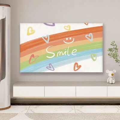 TV ekrano dangtelis LCD apsauga nuo dulkių dangtelis buitinis pakabinamas televizoriaus dangtelis poliesteris elastinis audinys prancūziško kremo vėjo televizoriaus dangtelis