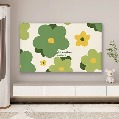 TV ekrano dangtelis LCD apsauga nuo dulkių dangtelis buitinis pakabinamas televizoriaus dangtelis poliesteris elastinis audinys prancūziško kremo vėjo televizoriaus dangtelis