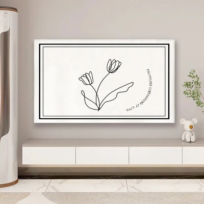 TV ekrano dangtelis LCD apsauga nuo dulkių dangtelis buitinis pakabinamas televizoriaus dangtelis poliesteris elastinis audinys prancūziško kremo vėjo televizoriaus dangtelis