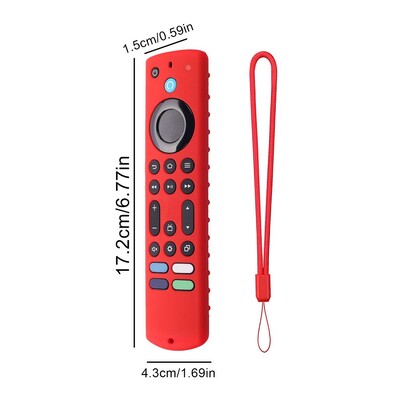 Uus Amazon Fire TV Stick 4k Max 2023 kaugjuhtimispult silikoonist põrutuskindel asendusümbris põrutuskindel ümbrispaelaga