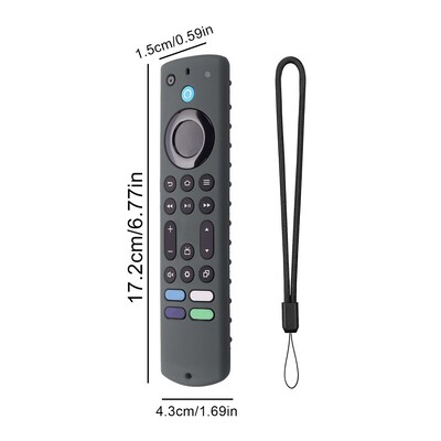 Uus Amazon Fire TV Stick 4k Max 2023 kaugjuhtimispult silikoonist põrutuskindel asendusümbris põrutuskindel ümbrispaelaga