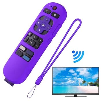 Капак за дистанционно управление ROKUTV Калъф от силиконов каучук за RokuExpress 4K+ Streaming Stick Дистанционно управление за телевизор Shell Защитен ръкав за дистанционно управление