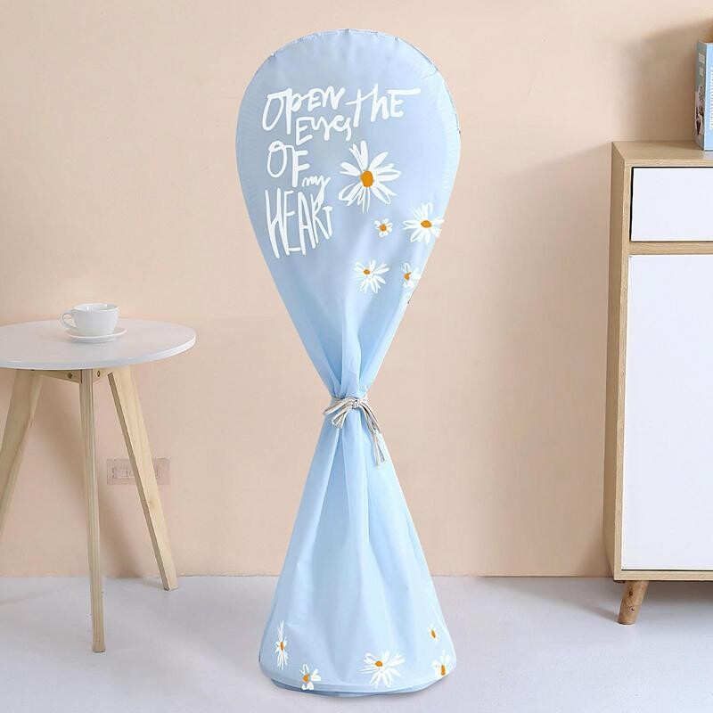 Moderns putekļu necaurlaidīgs elektriskā ventilatora pārsegs Atkārtoti lietojams statīva ventilatora aizsargpārklājs Izturīgs viss iekļauts ūdensnecaurlaidīgs grīdas ventilatora pārsegs