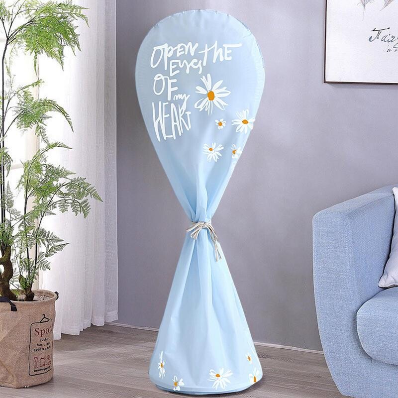 Moderns putekļu necaurlaidīgs elektriskā ventilatora pārsegs Atkārtoti lietojams statīva ventilatora aizsargpārklājs Izturīgs viss iekļauts ūdensnecaurlaidīgs grīdas ventilatora pārsegs