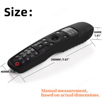 Капак за дистанционно управление за LG Control Case, съвместим с LG Smart TV MR21GA MR22GA/MR23GA Magic Remote Силиконов защитен калъф