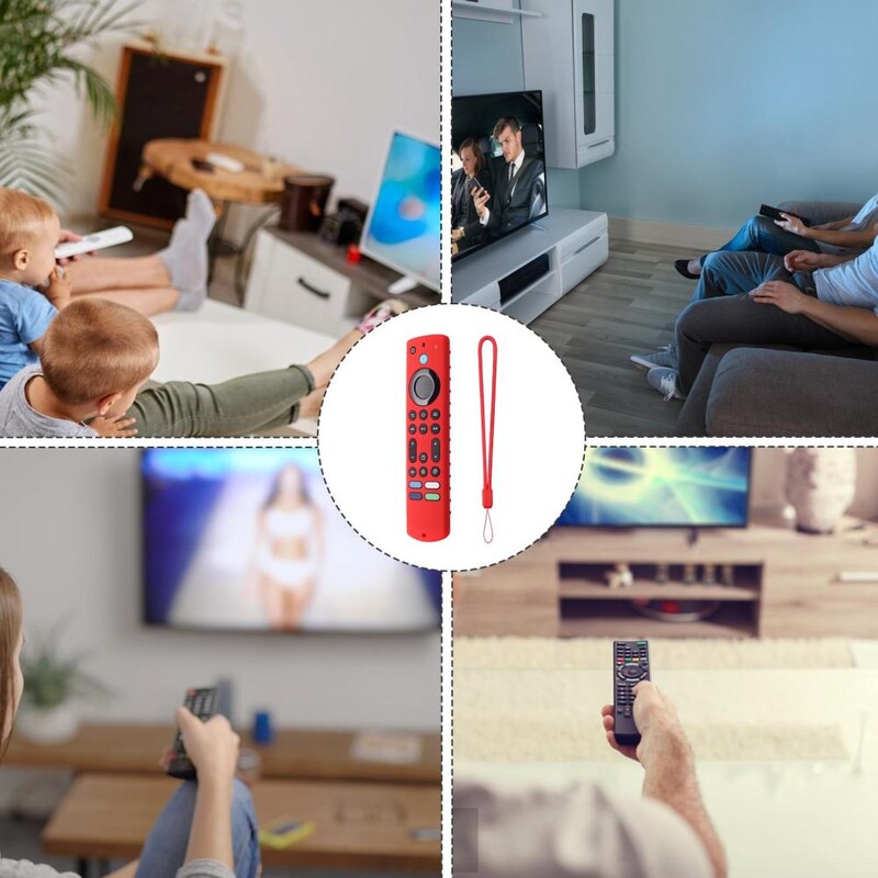 Προστατευτική θήκη απομακρυσμένης σιλικόνης Glow in Dark Αντικατάσταση χειριστηρίου με κορδόνι για νέο Amazon Fire TV Stick 4K Max 2023