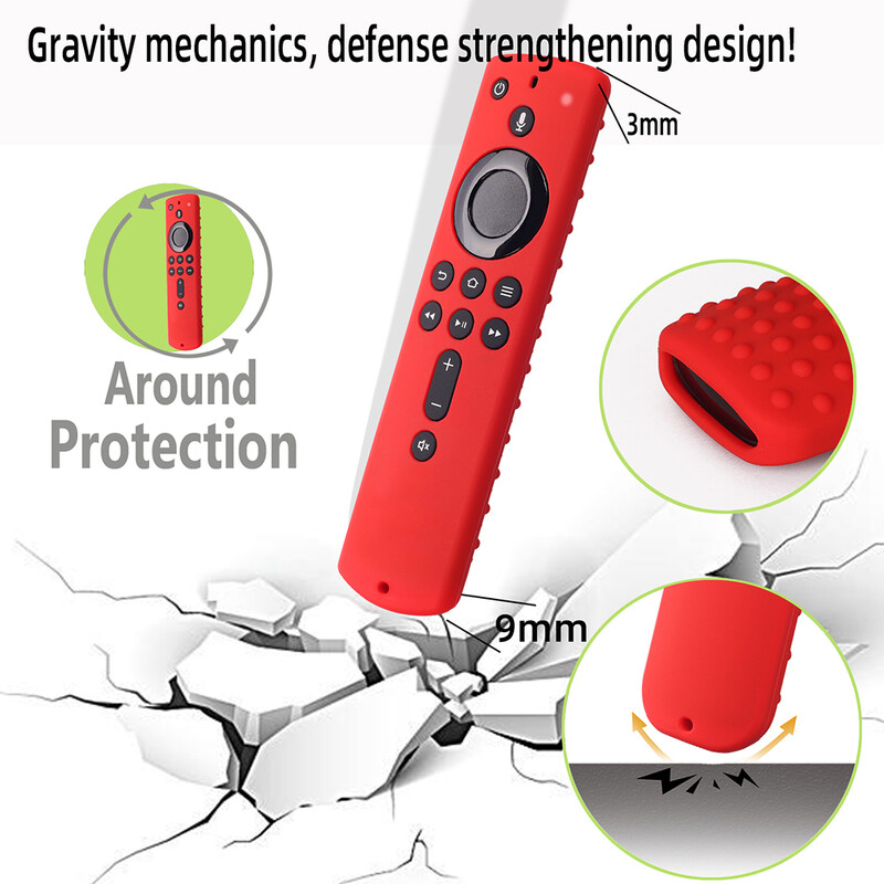 Kaugjuhtimisümbris Amazon Fire TV Stick 4K 2018 kaugjuhtimispuldi silikoonist ümbrise kaitseümbrisele Fire TV Sticki 2. 4. põlvkonna jaoks