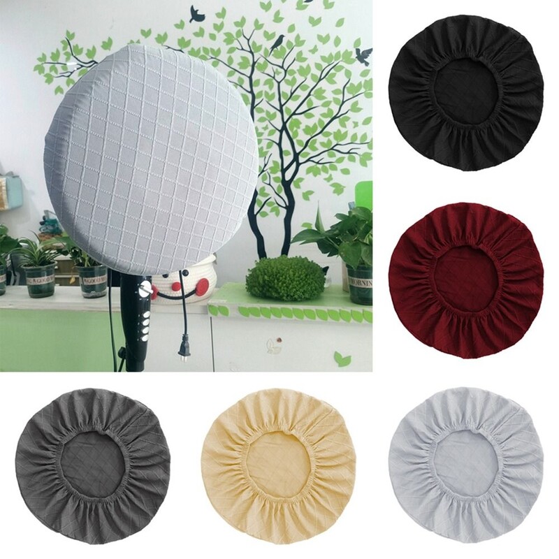 Νέο ελαστικό υφασμάτινο κάλυμμα ανεμιστήρα Στρογγυλό προστατευτικό κάλυμμα σκόνης μισό τυλιγμένο ελαστικό κάλυμμα οικιακής χρήσης γενικής χρήσης