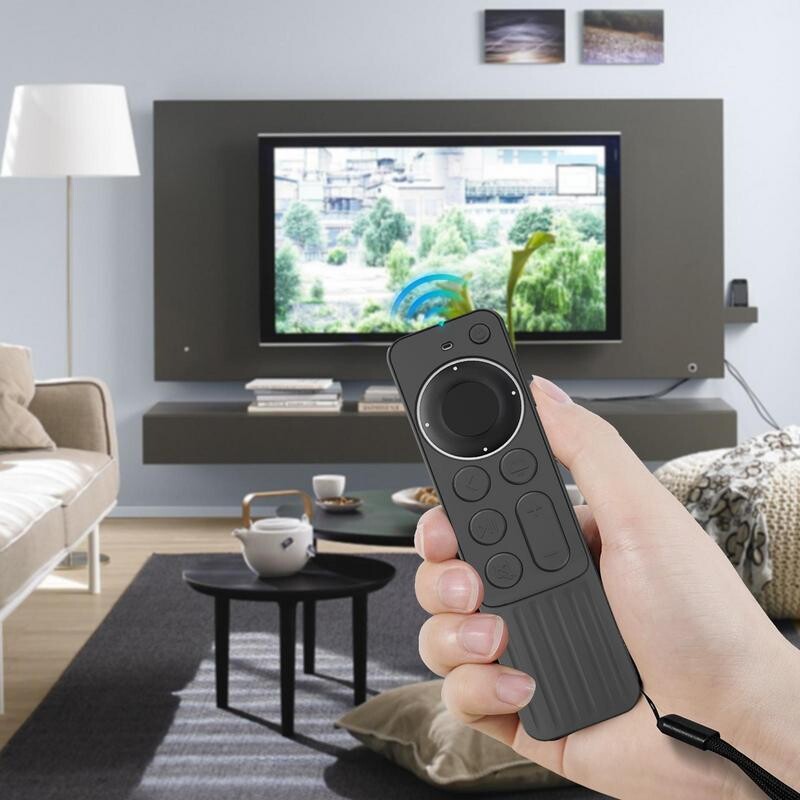 Husă de protecție din silicon Husă durabilă pentru Apple TV, generație rezistentă la praf, telecomandă 4K, mâneci de piele rezistente la șocuri
