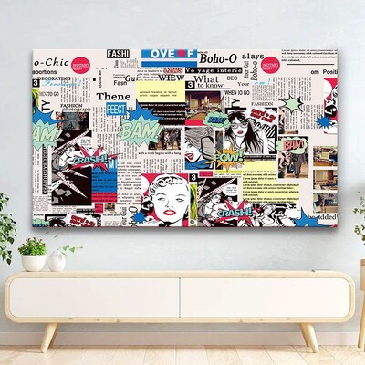 „GoodTop“ televizoriaus dulkėms atsparus dangtelis Elastinis „viskas įskaičiuota“ 55 colių 65 colių dangtelis Retro Bar Staltiesė Pakabinamas LCD televizoriaus dangtelis Universalus dangtelis