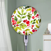 Svježe zelene biljke Ventilator Poklopac za prašinu Spavaća soba All-inclusive Okrugli cvjetni print Poklopac ventilatora 40-50 CM Univerzalni