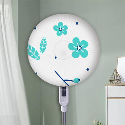Svježe zelene biljke Ventilator Poklopac za prašinu Spavaća soba All-inclusive Okrugli cvjetni print Poklopac ventilatora 40-50 CM Univerzalni