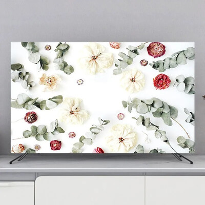 2022 m. naujas mados atnaujinimas televizoriaus dangtelis nuo dulkių dangtelis TV dulkėms atsparus medžiaginis dangtelis 55 colių 65 colių LCD dovana namuose