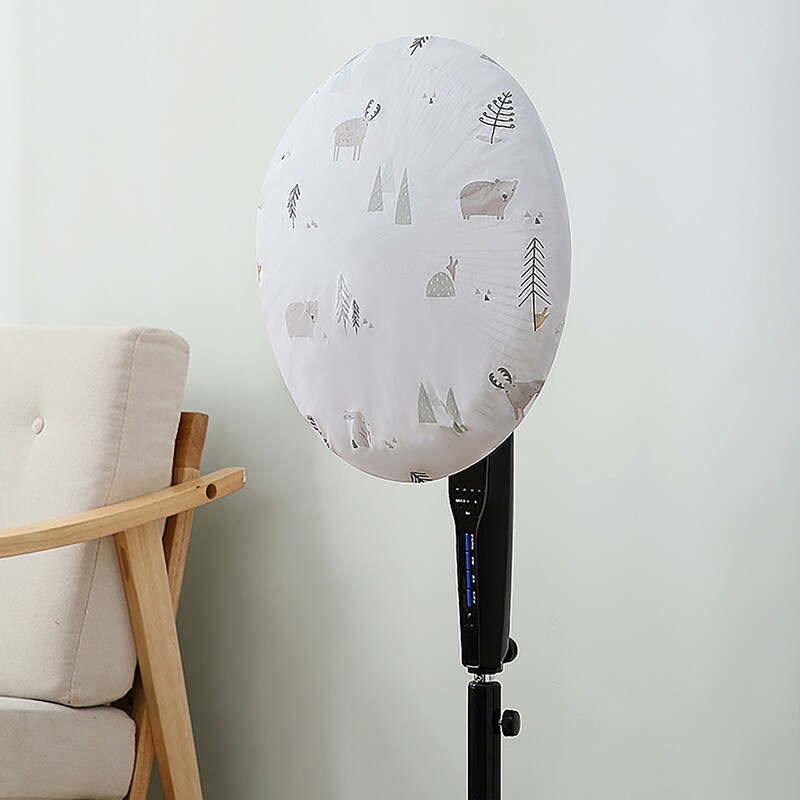 Ventiliatoriaus dulkių dangtelis, atsparus vandeniui, plaunamas vertikalus apskritas elektrinis ventiliatorius, dulkėms atsparus dangtelis namuose Apvalių grindų ventiliatoriaus apsauginis dangtelis pilkas