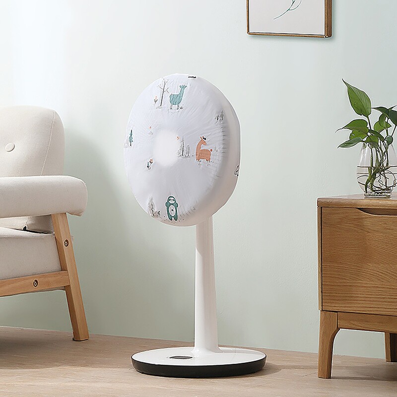 Ventiliatoriaus dulkių dangtelis, atsparus vandeniui, plaunamas vertikalus apskritas elektrinis ventiliatorius, dulkėms atsparus dangtelis namuose Apvalių grindų ventiliatoriaus apsauginis dangtelis pilkas