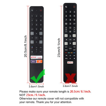 Απομακρυσμένο κάλυμμα για TCL Voice TV Remote TCL RC901V FMRD/FMR1/FMR8 Προστατευτική θήκη σιλικόνης για TCL RC901V