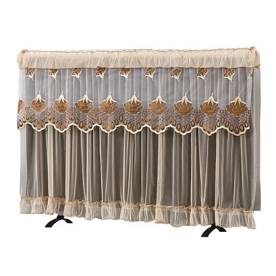 Europietiško stiliaus televizoriaus apsauginis dangtelis nuo dulkių Minimalistinis nėrinių siuvinėjimas televizoriaus dangtelis Nuimkite buitinės svetainės apsauginį televizoriaus dangtelį