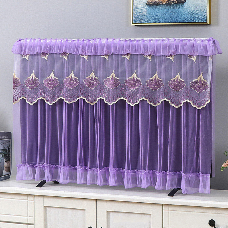 Europietiško stiliaus televizoriaus apsauginis dangtelis nuo dulkių Minimalistinis nėrinių siuvinėjimas televizoriaus dangtelis Nuimkite buitinės svetainės apsauginį televizoriaus dangtelį