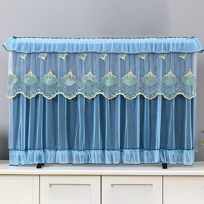 Europietiško stiliaus televizoriaus apsauginis dangtelis nuo dulkių Minimalistinis nėrinių siuvinėjimas televizoriaus dangtelis Nuimkite buitinės svetainės apsauginį televizoriaus dangtelį