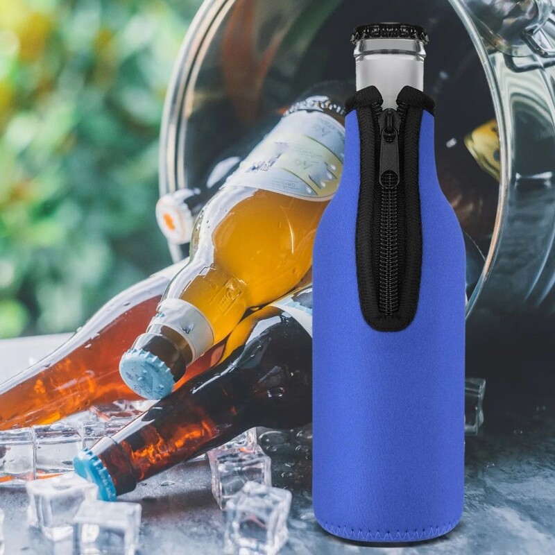 с охладители за бирени бутилки с пръстеновидно издърпване Висококачествена изолация 12 Oz 330 ml чаша с ръкав Защитна преносима чанта за бутилка вода Парти