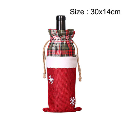 Χριστουγεννιάτικα στολίδια για το σπίτι Navidad Κάλυμμα τσάντας μπουκαλιού κρασιού Santaclaus Snowen Διακοσμητικά για Χριστουγεννιάτικο πάρτι