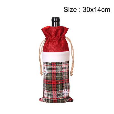 Χριστουγεννιάτικα στολίδια για το σπίτι Navidad Κάλυμμα τσάντας μπουκαλιού κρασιού Santaclaus Snowen Διακοσμητικά για Χριστουγεννιάτικο πάρτι