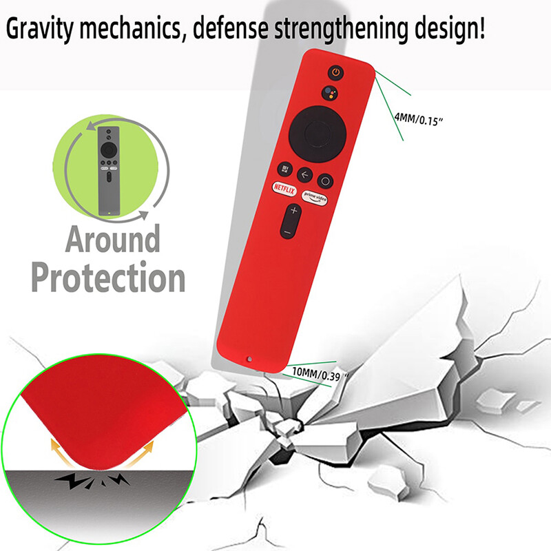 Xiaomi Mi Box S/4X Mi kaugjuhtimispuldi teleripulga kate silikoonist kaugjuhtimispuldi ümbris Xiaomi Soft Plain kaugjuhtimispuldi jaoks.