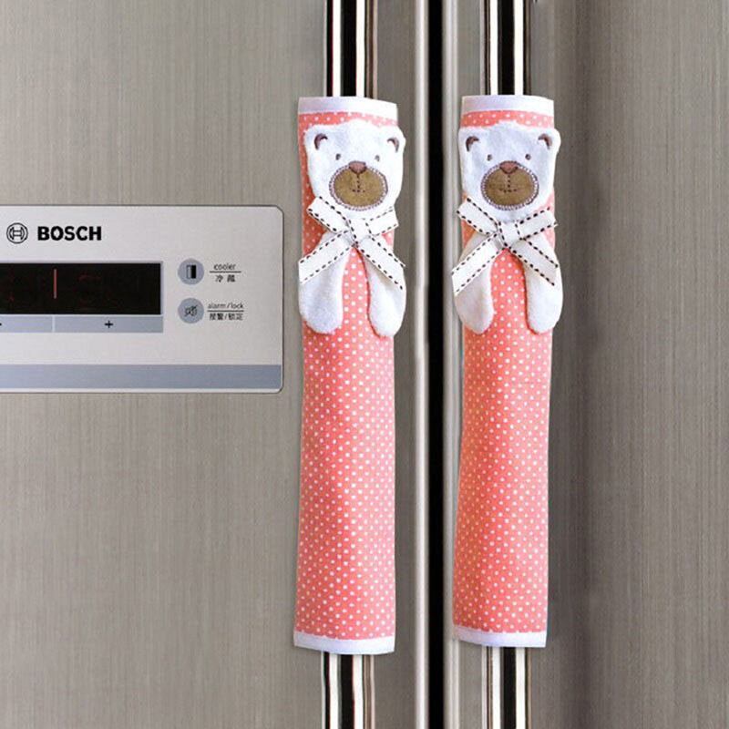 1 tk kangast täpiline uksenupp Kindad riidest käepidemega uks Külmkapp Kodukatte käepide Kaheukseline külmik Köögitarvikud